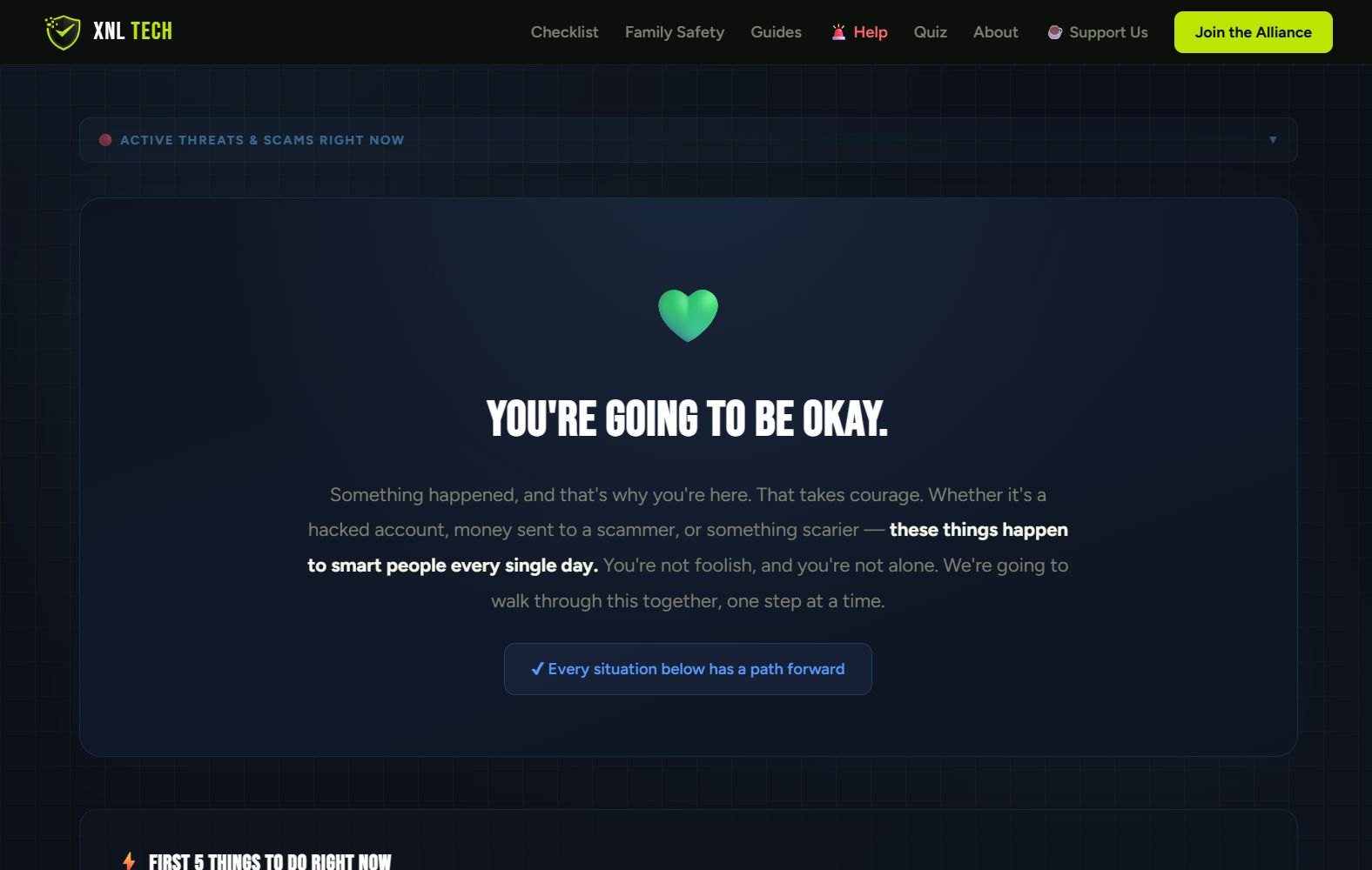 XNL Tech recovery page
